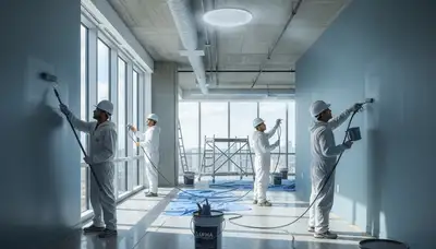 Commercial painting crew serving Worcester, MA for durable business property finishes