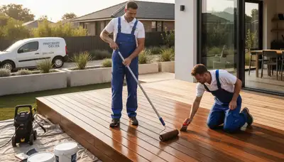 Worcester, MA deck staining service protecting wood decks from weather damage