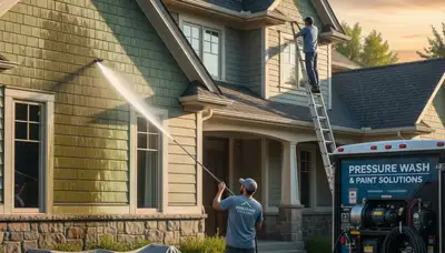 Pressure cleaning service in Worcester, MA for driveways, siding, decks, and walkways