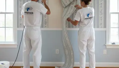 Worcester, MA wallpaper removal service by Worcester Paint Pros preparing walls for refinishing