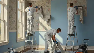 Worcester, MA wallpaper removal by Worcester Paint Pros preparing walls for a new finish