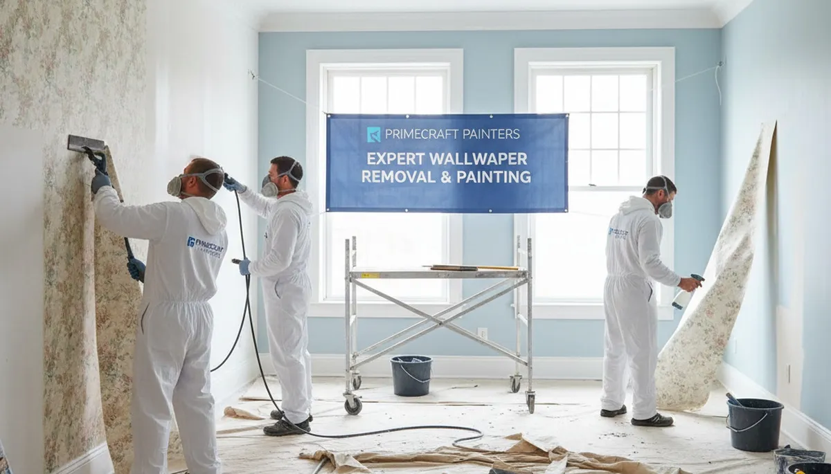 Worcester, MA wallpaper removal service preparing walls for painting after old wallpaper is removed