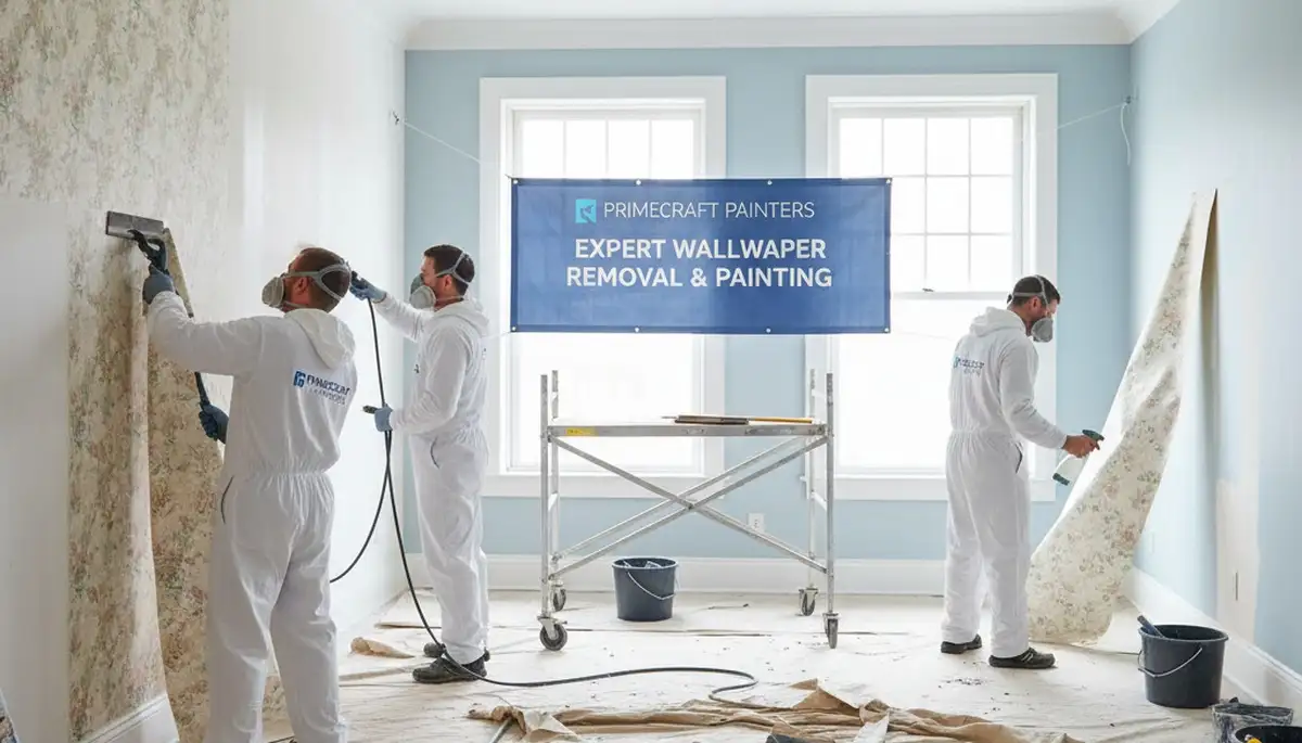 Worcester, MA wallpaper removal service preparing walls for painting after old wallpaper is removed